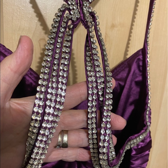 La Femme Purple gown with Rhinestones 12 - Picture 14 of 15